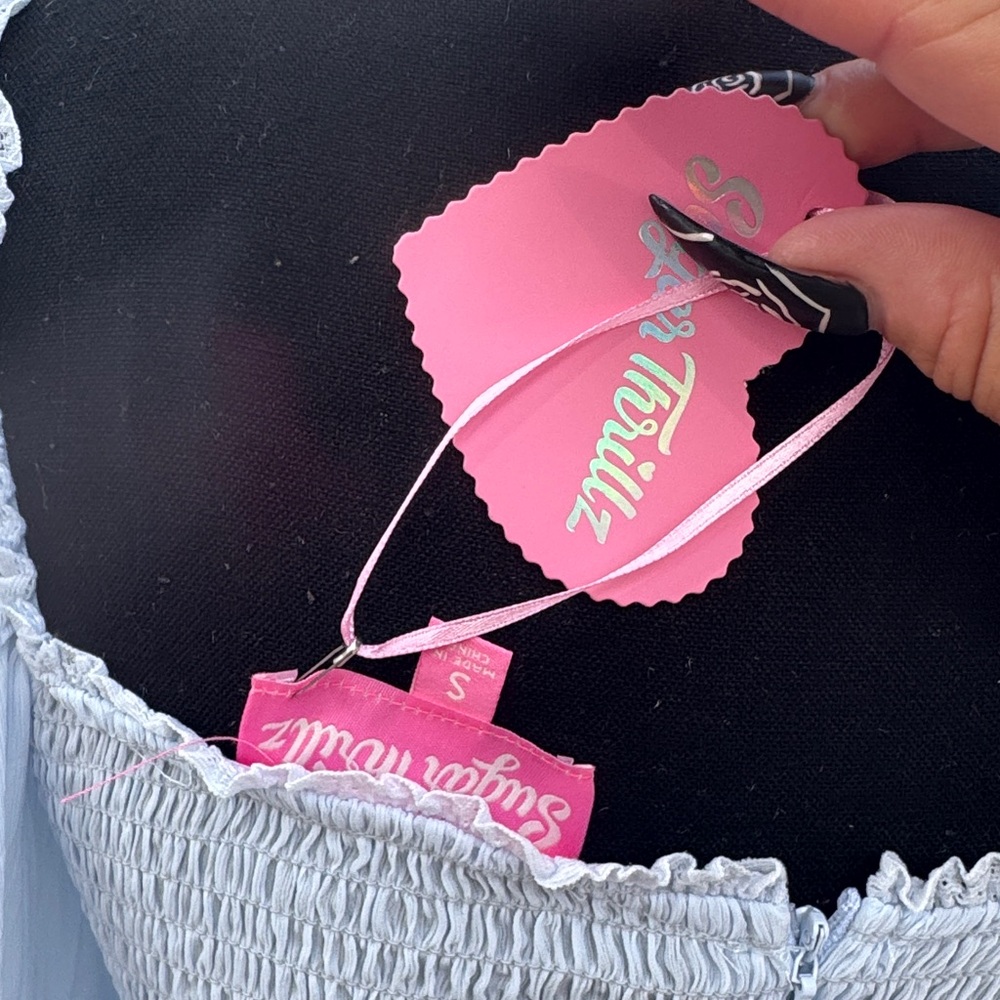 Sugar thrillz baby blue dress nwt small - Picture 6 of 11